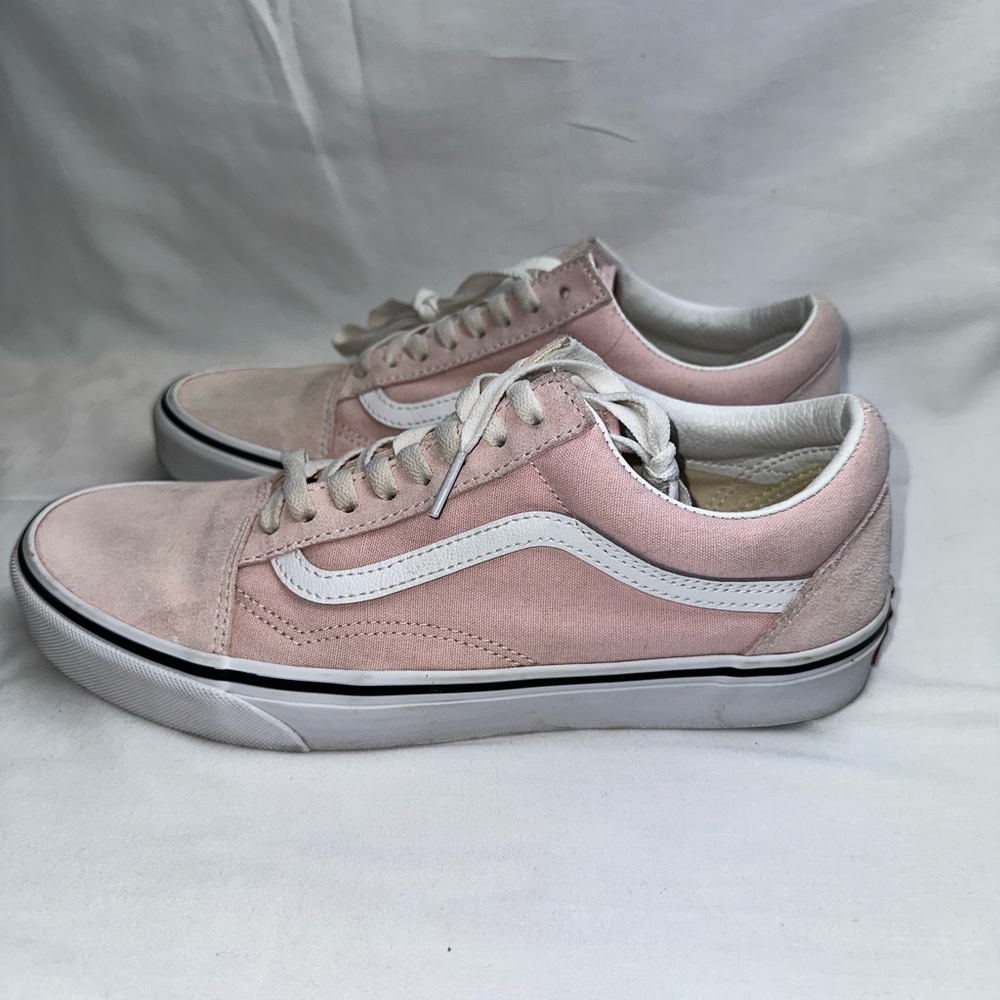 Vans Old School Women's Light Pink and White Sneakers size 11